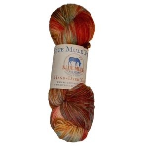 Blue Mule Fiber Hand Dyed Yarn Rodeo Rosie Superwash Merino Wool Blend (NEW) BMF - Picture 1 of 2