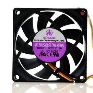 1pc Bi-Sonic BS702012M 3-wire 0.24A 7020 7CM 12V  3-wire Cooling Fan - Picture 1 of 3