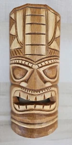 TIKI MASK WOOD 12" HAWAIIAN AFRICAN HOME DECOR TRIBAL BAR TROPICAL POLYNESIAN - Picture 1 of 4