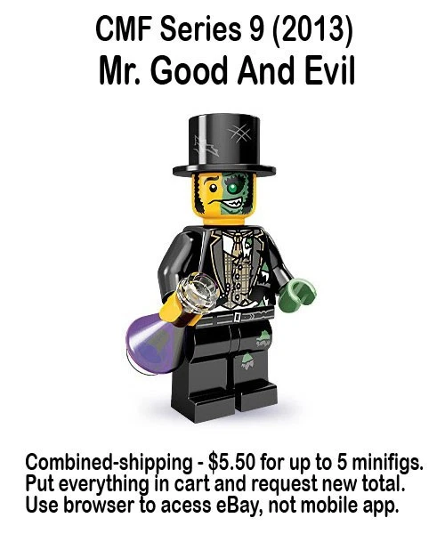 LEGO 71000 Series 9 CMF Mr. Good And Evil minifigure 2013 Complete combined-ship - Image 1 of 1