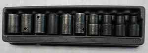 Snap On Tools 310IMMYA 10pc 1/2" Drive Metric Shallow Impact Socket Set - Picture 1 of 7