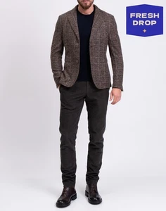 RRP€394 DANIELE ALESSANDRINI GREY Boucle Blazer Jacket IT48 US38 M Wool Blend - Picture 1 of 8