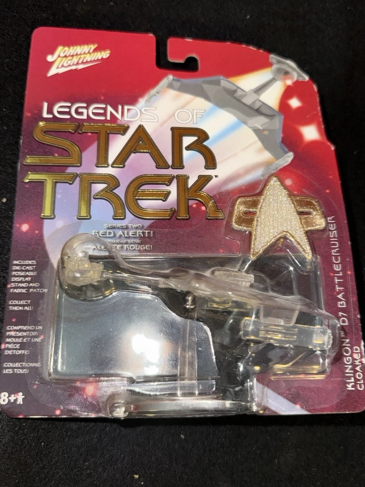 Legends of Star Trek Klingon D7 Battle Cruiser Cloaked Die-Cast Johnny Lightning - Imagem 1 de 4