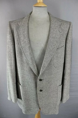 SUPERB BRITISH MADE PURE WOOL JAEGER GREY TWEED JACKET 42 INCH - Image 1 of 4