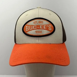 Gorra BUC-EE's Texas Ajustable Snapback Naranja Marrón Crema Camionero Logo Parche Gorra - Imagen 1 de 6