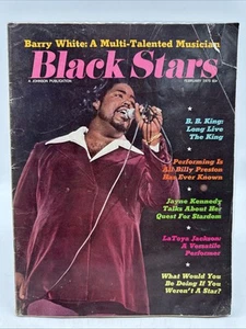 Black Stars Magazine February 1975 Rare Vintage R&B Soul Barry White Cover - Picture 1 of 12