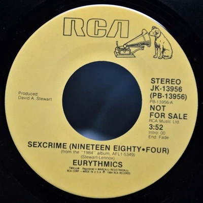 EURYTHMICS Sexcrime (Nineteen Eighty·Four) US 1984 PROMO RCA JK-13956🟢MINT-🟢 - Image 1 of 4