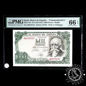 1971 - 1000 PESETAS - Echegaray - Pick 154 Serie 4Q - PMG 66 EPQ - Picture 1 of 2