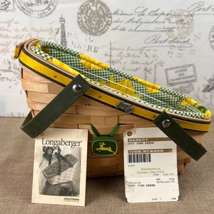 Longaberger 2009 John Deere Basket with Liner, Tie-on, and Plastic Protector - Picture 1 of 7