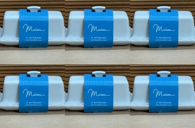 6 Лот Maison Home Essentials половина фунта масло блюдо 8» L x 3,5» H X 4» W - Изображение 1 из 4