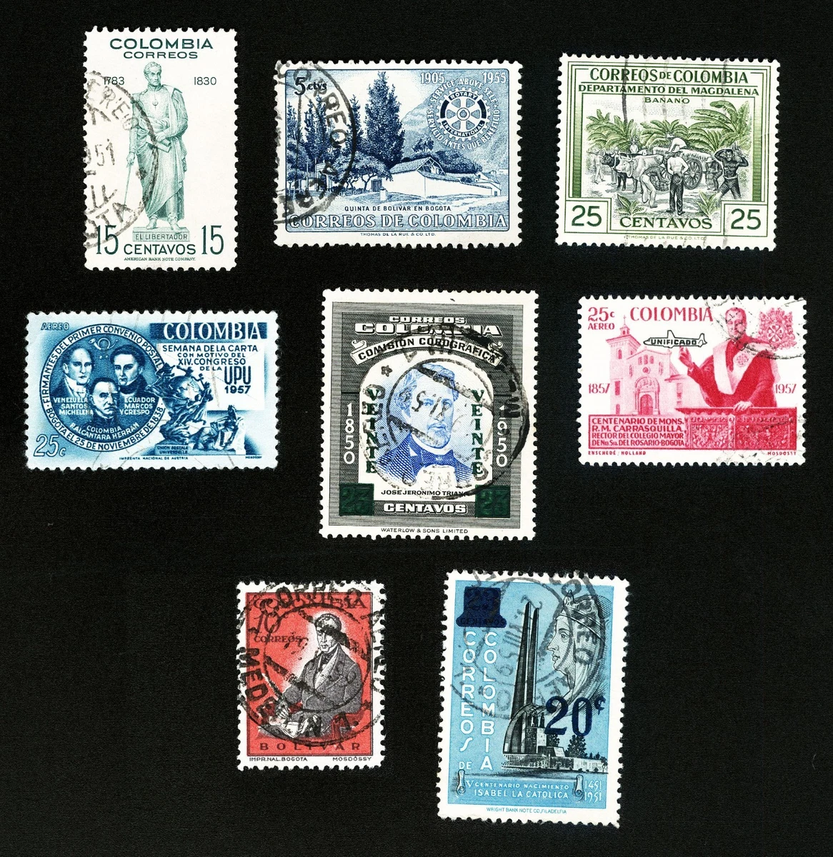 Prophila Collection: 25 Verschiedene Briefmarken Aus Kolumbien – Ideal Für Sammler Und Entdecker