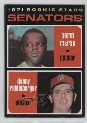 1971 Topps 1971 Rookie Stars Norm McRae Denny Riddleberger #93 Rookie RC - Image 1 of 2