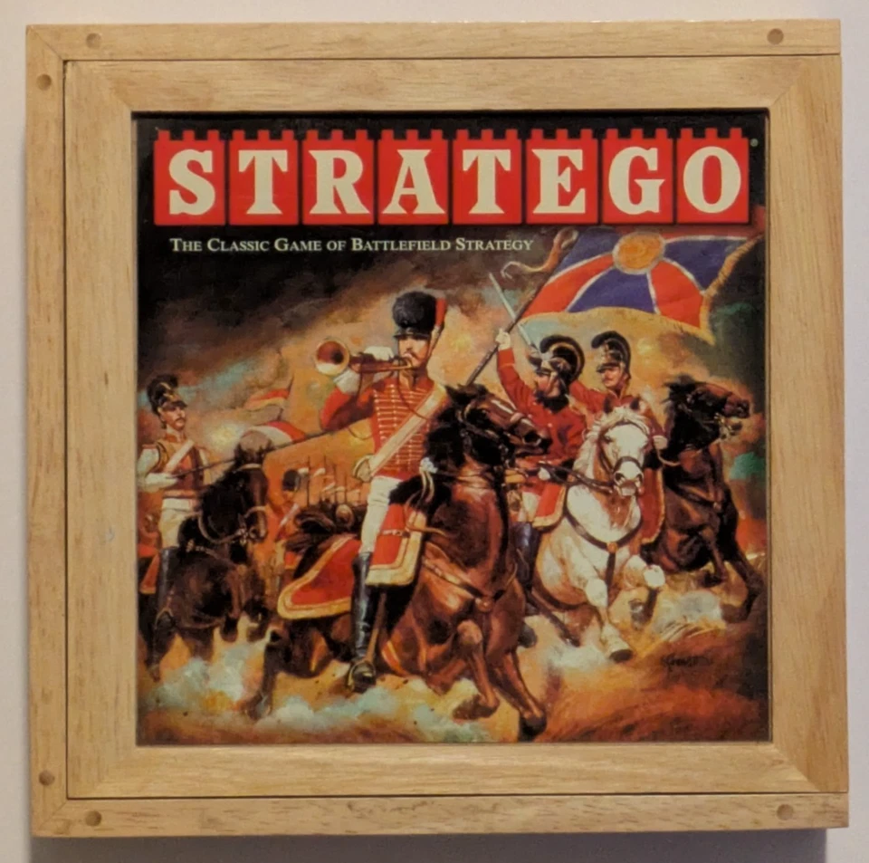 Stratego Board Game Complete Wood Box Nostalgia Game Series Milton Bradley 2002 - Image 1 of 4