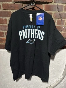 Vintage Carolina Panthers Reebok NFL Tee Black T Shift Men’s Large New With Tags - Picture 1 of 3