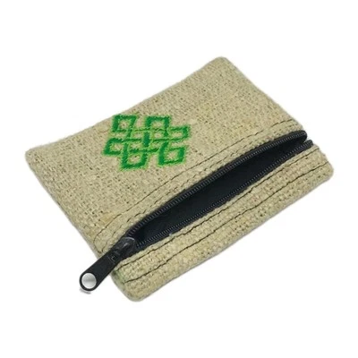 Monedero de cáñamo bordado Foto 1 de 4