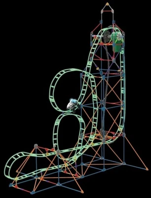 K’NEX Looping Light-Up Roller Coaster Building Set Motorized w/ Instructions/Box - Image 1 of 4