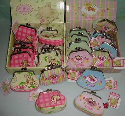 NICI/STEINBECK NICI LILLEBI GELDBÖRSE MIT CLIP - AUSSUCHEN CORD STOFF ROSA GRÜN BLAU KARIERT #