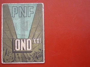 ORIGINAL FASCIST CARD TESSERA OPERA NAZIONALE DOPOLAVORO ANNO 1943 GENOVA - Picture 1 of 2