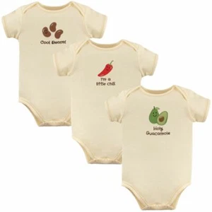Touched By Nature Organic Cotton Bodysuit, 3-Pack, Holy Guacamole - Picture 1 of 1