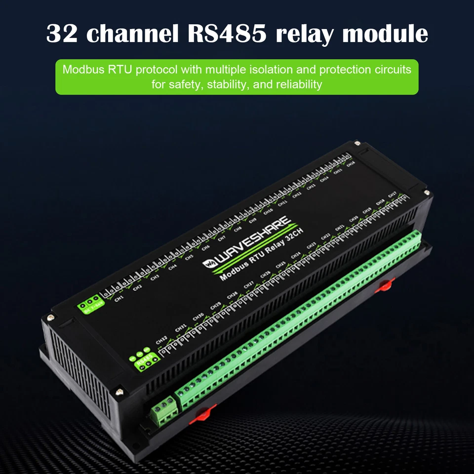 Modbus RTU 32-channel RS485 Interface Relay Module Isolation Protection Circuits - Image 1 of 4