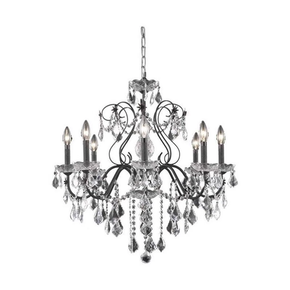 Elegante Lámpara de Araña de Cristal Real Iluminación San Francisco 26" 8 Luces Foto 1 de 1