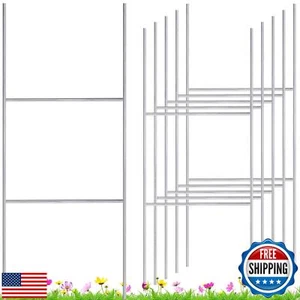 Remiawy Yard Sign Stakes Metal, 17x7 Inch 5 Packs Yard Stakes for Signs Hevey - Picture 1 of 5