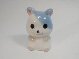 Entzückende Porzellan Hampster Meerschweinchen blau & weiß niedliche Cartoon Stil Figur - Bild 1 von 9