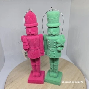 Target Bullseye Flocked Toy Soldier Pink Green Christmas Ornaments 2024 - Picture 1 of 3