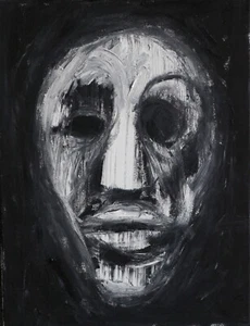 Expressionistic Original  Oil On Canvas Tribal Portrait  - Picture 1 of 3