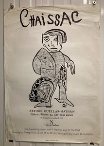 Chaissac Gaston affiche art brut La Nouvelle Revue française peintre et poète - Imagen 1 de 1