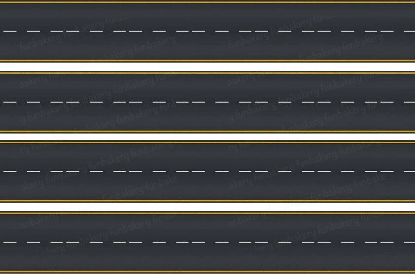 Auto Strasse Rennwagen Tortenband Tortenbild Party Deko essbar Geburtstag Formel - Bild 1 von 4