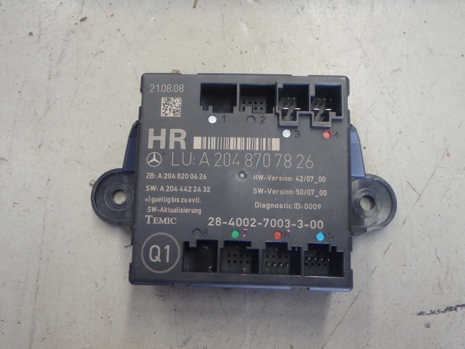 Mercedes Benz C63 AMG 2008 W204 Door Control Module Rear RHS A2048707826 J080 - Imagem 1 de 1