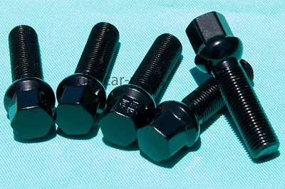 Set of 20 Black Mercedes Benz Lug Bolts Nuts ML550 S500 GLK350 S550 CL500 GL450 - Image 1 of 3