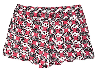 Pantalones Cortos Crown & Ivy Para Mujer Festoneados Rosa Negro Blanco Formas Geométricas Talla 6 Foto 1 de 4