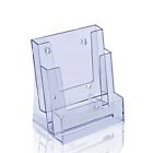Practical Clear Card Literature Brochure Holder Display Stand 3 Grids for Office