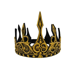 Renaissance Medieval Ancient Gold Prince King Queen Crown Hat Costume Adult - Picture 1 of 5