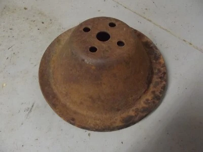 CHEVROLET WATERPUMP PULLEY GM chevy sbc water pump 7" engine used oem 283 c10 - Image 1 of 4