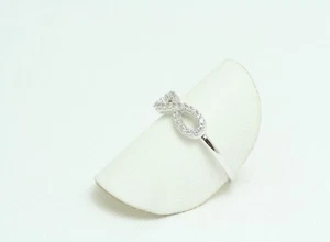Anello da donna Infinito in Oro Bianco 18 Kt con Zirconi misura 14 nuovo - Foto 1 di 7