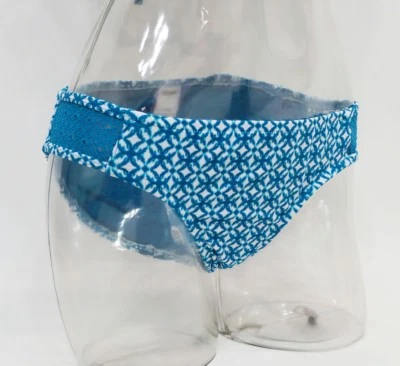 Mossimo Azul Crochet Inserto Hipster Bikini Parte Inferior Traje de Baño Para Mujer L,XL #1832 Foto 1 de 2