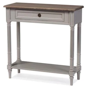 Baxton Studio Edouard 32" Console Table in Weathered Oak and Gray - Picture 1 of 4
