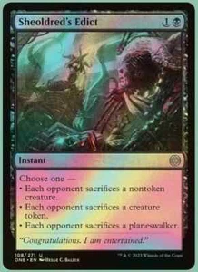 FOIL Sheoldred's Edict ~ Phyrexia: All Will Be One [ NearMint ] [ Magic MTG ] - Bild 1 von 1