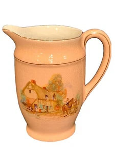 Vintage rosa Porzellan Krug Lord Nelson Ware Farm House Family England 6 Zoll - Bild 1 von 11