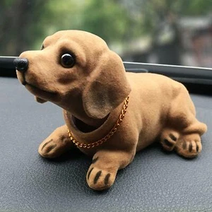Bobble Head Dog Puppy Figurine Desktop Ornament Car Decoration Kids Toy - Picture 1 of 12