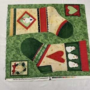 Just Snow Special Christmas Stocking Pat Yuille Wilmington Fabric Panel Cut Sew - Picture 1 of 7