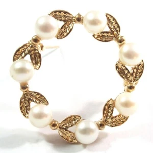 Flower White Freshwater Cultured Pearl Brooch 6.5-7.0mm - Picture 1 of 4
