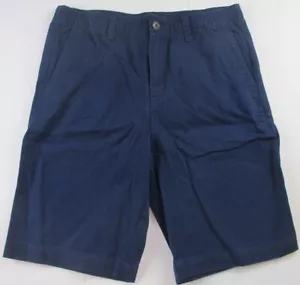 LANDS END Deep Sea School Uniform Flat Front Cotton Cadet Shorts Boys 16 NEW - Picture 1 of 7