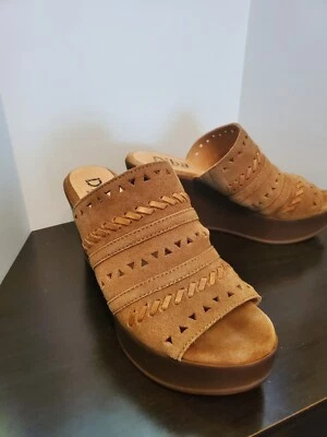 Diba Suede? Sandal Wedge Heels Women's 8.5 Y2K Shoes - Image 1 of 4