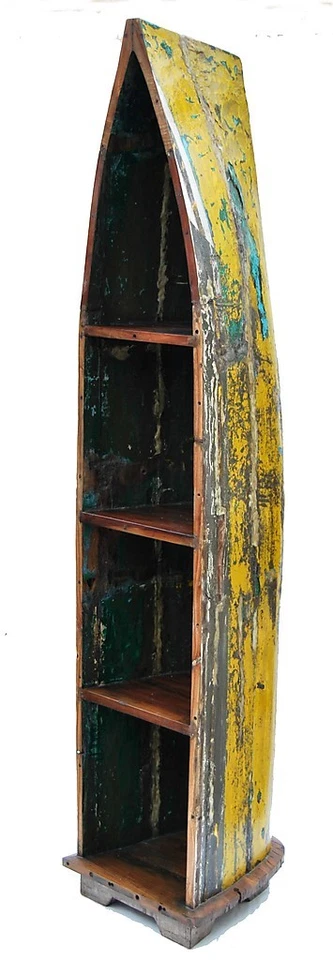 Bootsregal 216cm Regal aus altem Fischerboot gefertigt Indonesisches Regal - Bild 1 von 1