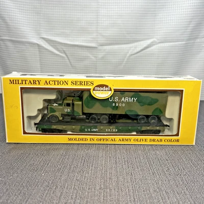 Model Power Military Action Series #6953 50’ Flatcar 34’ Tractor & Trailer Rare - Image 1 of 4