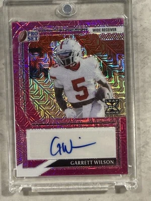 2022 Leaf Pro Set Metal Pink Mojo Garrett Wilson RC/AU 5/10 #PA-JJ1 Auto - Image 1 of 4